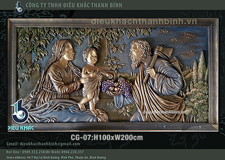 Gia đình thánh gia, phù điêu gia đình thánh gia