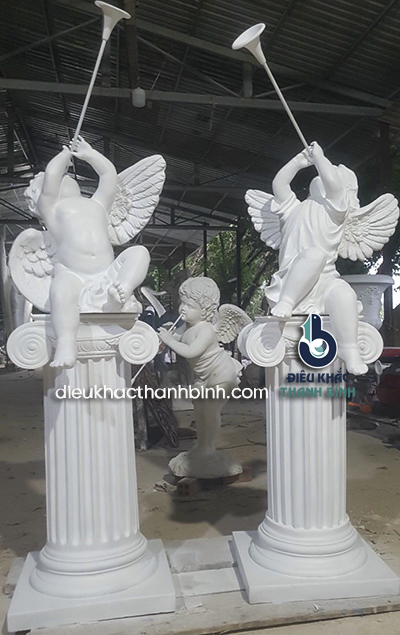 tượng angel thổi kèn Tượng thiên thần thổi kèn giá rẻ