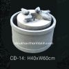 Chậu kiểu tràn nước bên chim bồ câu trang trí sân vườn đẹp tại Bình Dương