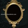 Khung gương oval họa tiết cổ điển trang trí nhà phố, biệt thự lâu đài cổ điển uy tín tại Bình Dương